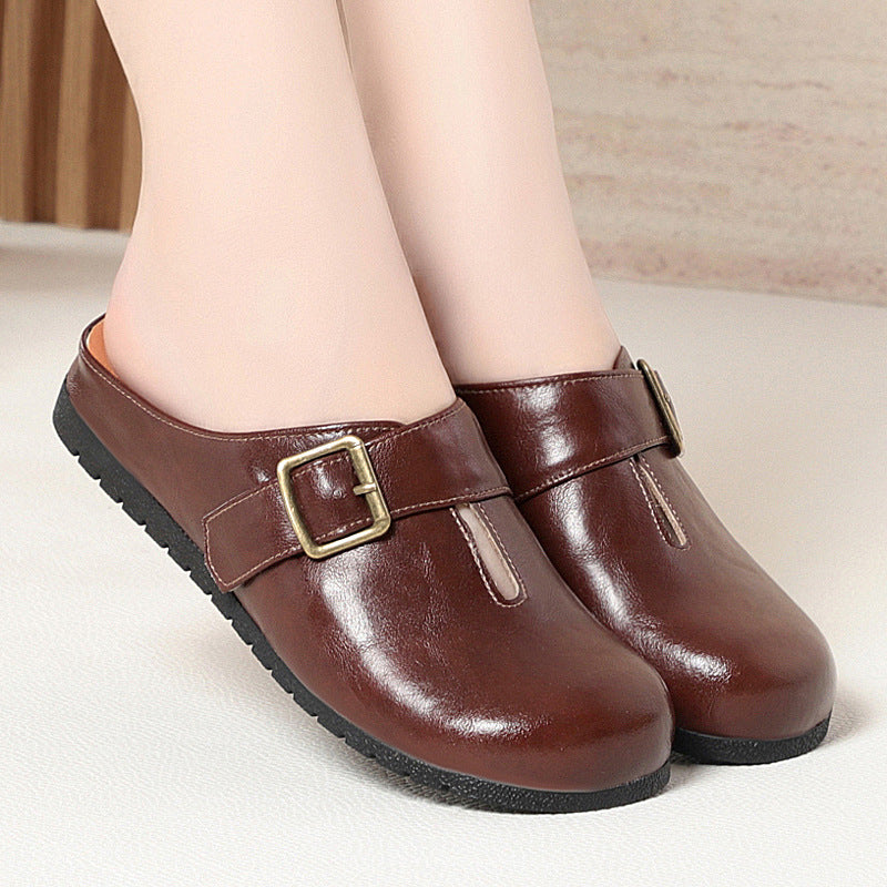 Damen Clogs mit modischem Riemen und komfortablem Fußbett EB