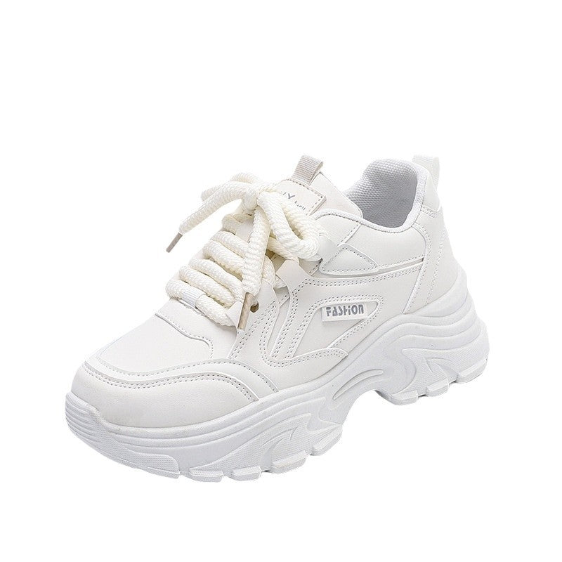 Damen modische Lauf-Sneaker mit dicker Profilsohle und atmungsaktivem Obermaterial EB