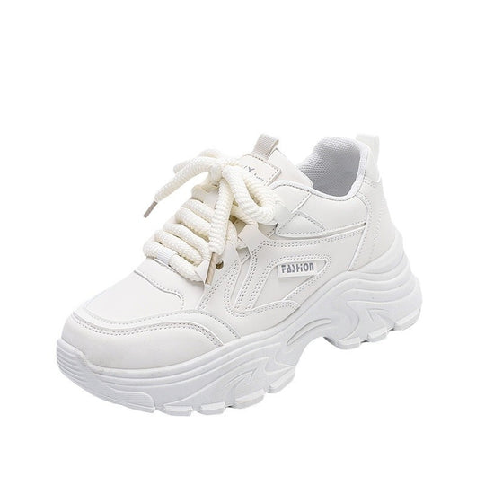 Damen modische Lauf-Sneaker mit dicker Profilsohle und atmungsaktivem Obermaterial EB