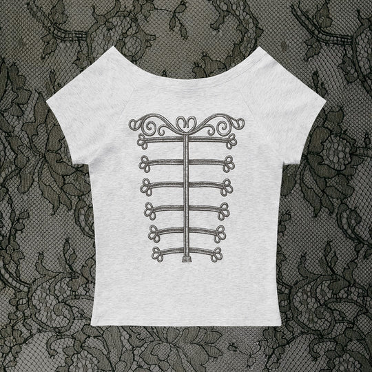 Damen Elegantes T-Shirt mit skulpturalem Design EB