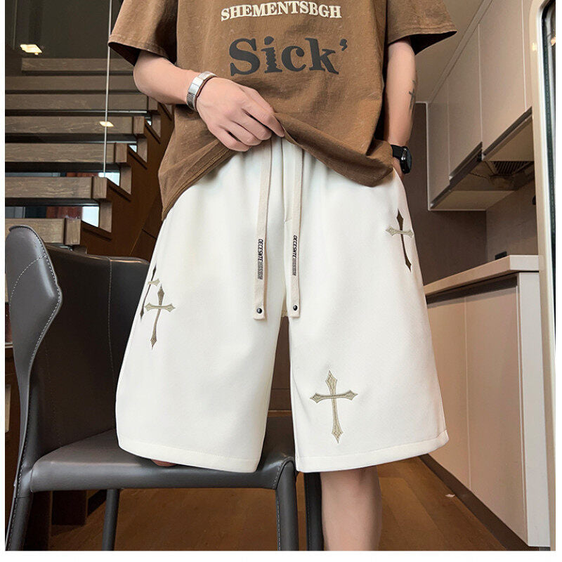 Herren lässige Shorts mit einzigartigen Stickdetails und atmungsaktiver Passform EB