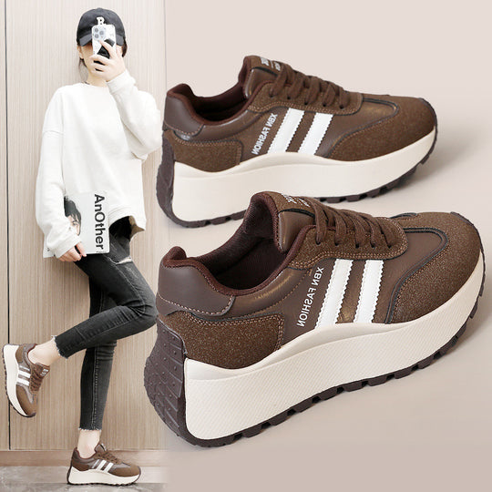 Damen Chunky Sneakers mit ergonomischer Dämpfung und rutschfester Laufsohle EB