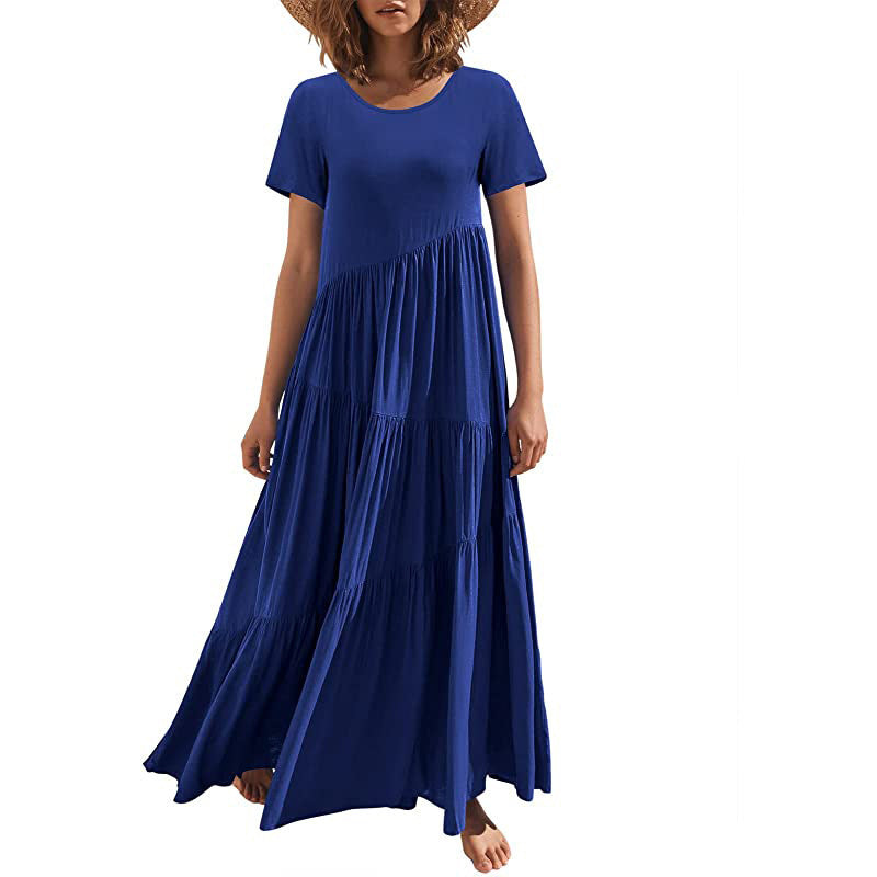 Damen Maxikleid mit lässiger Passform und fließendem Saum EB