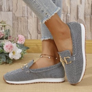 Damen Slip-Ons mit elegantem Dekor EB