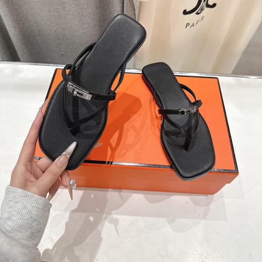 Damen Zehentrenner mit elegantem Riemendesign und bequemer Sohle EB