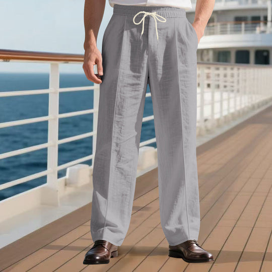 Herren elegante Reisehose mit verstellbarem Kordelzug und atmungsaktivem Stoff EB