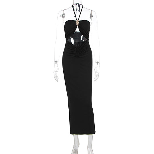 Damen figurbetontes Abendkleid mit schulterfreiem Design und eleganter Drapierung EB