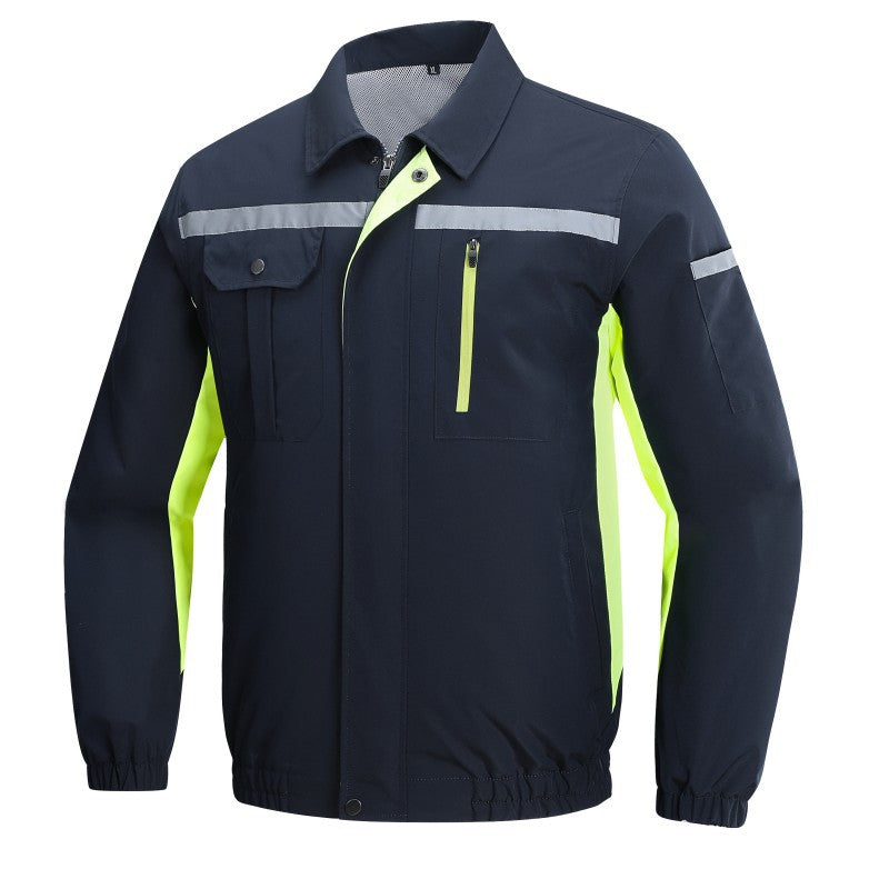 Herren nan atmungsaktive Arbeitsjacke mit integrierten Rückenlüftern und reflektierenden Streifen EB