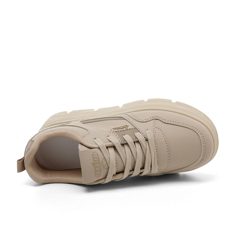 Damen modische Plateau-Sneaker mit dämpfender Sohle und atmungsaktivem Obermaterial EB