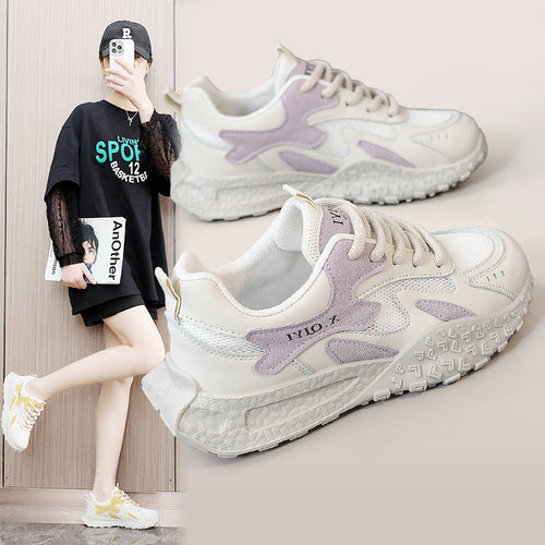Damen sportliche Sneakers mit atemberaubendem Design und stoßdämpfender Sohle EB