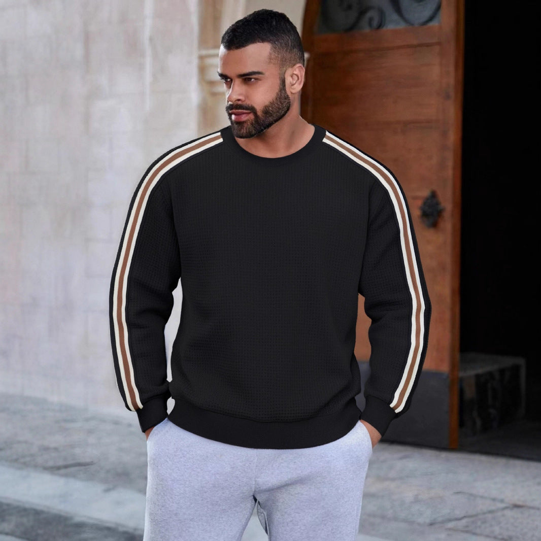 Herren Sportlicher Sweatshirt mit strukturierter Oberfläche und modernen Streifen EB