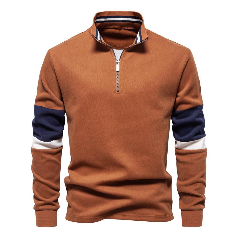 Herren Sportlicher Stehkragenpullover EB
