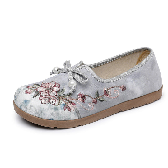 Damen Blumenausgestattete Ballerinas EB
