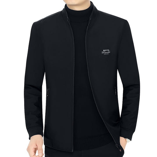 Herren Stehkragen-Übergangsjacke mit wärmendem Kunstfell-Innenfutter EB