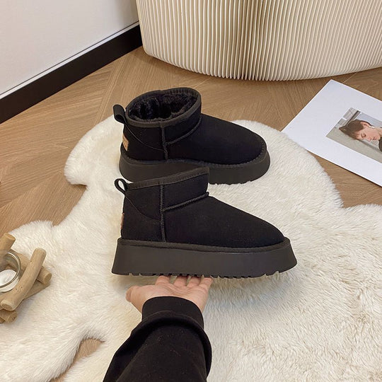 Damen Kuschelige Winterstiefel mit warmem Innenfutter und robuster Sohle EB