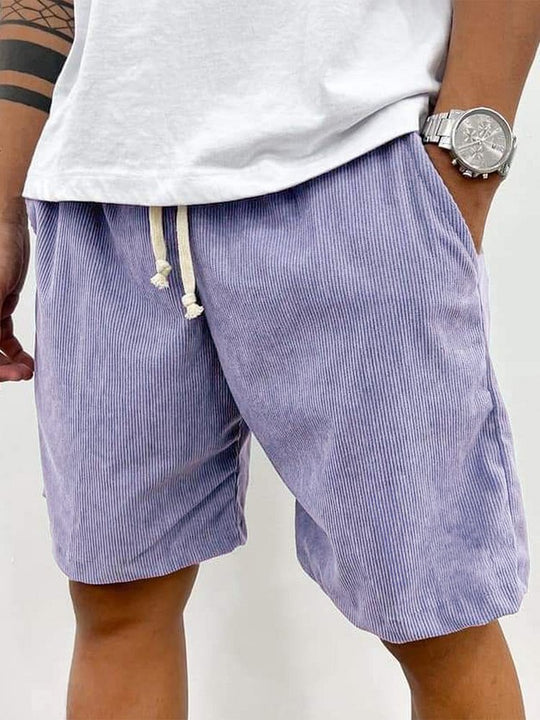 EB | Herren Casual Kordelzug Cord Shorts