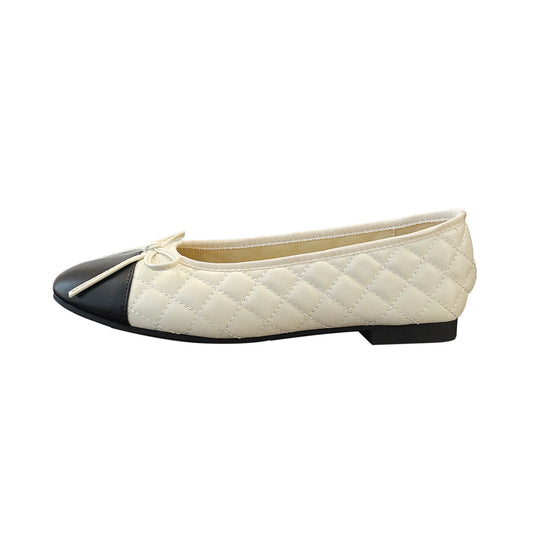 Damen Ballerinas mit elegantem Schleifendetail aus hochwertigem Leder EB
