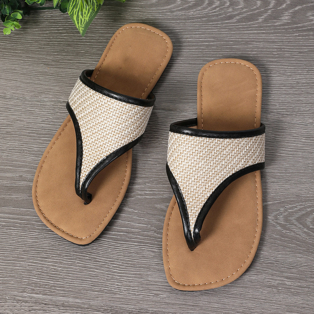Damen Luxus Freizeitsandalen mit geflochtenem Obermaterial und komfortabler Fußbettung EB