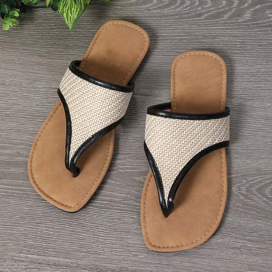 Damen Luxus Freizeitsandalen mit geflochtenem Obermaterial und komfortabler Fußbettung EB