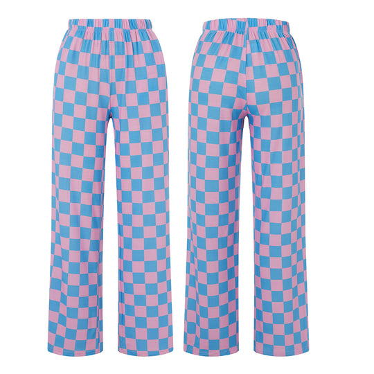 Damen Karierte Palazzohose EB