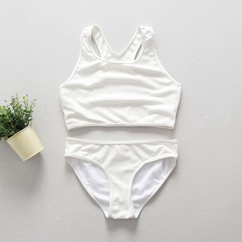Damen Badeanzug mit Volant und eleganter Rippstruktur EB