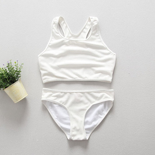 Damen Badeanzug mit Volant und eleganter Rippstruktur EB