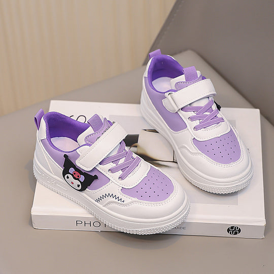 Damen Kindersneaker mit niedlichem Tiermotiv und praktischem Klettverschluss EB
