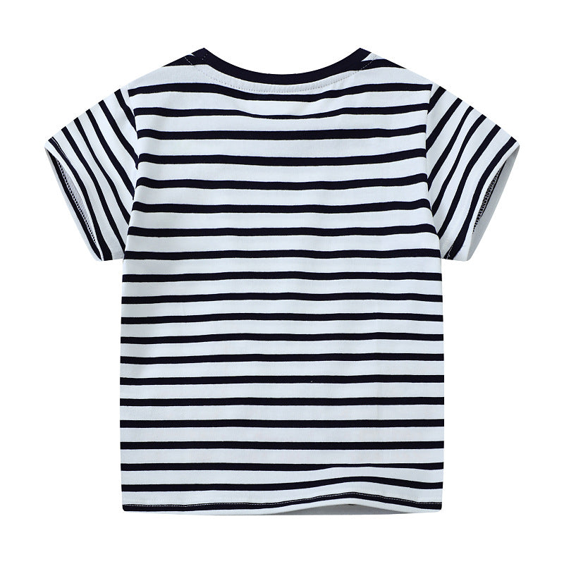 Kinder T-Shirt mit lebendigen Tierapplikationen EB