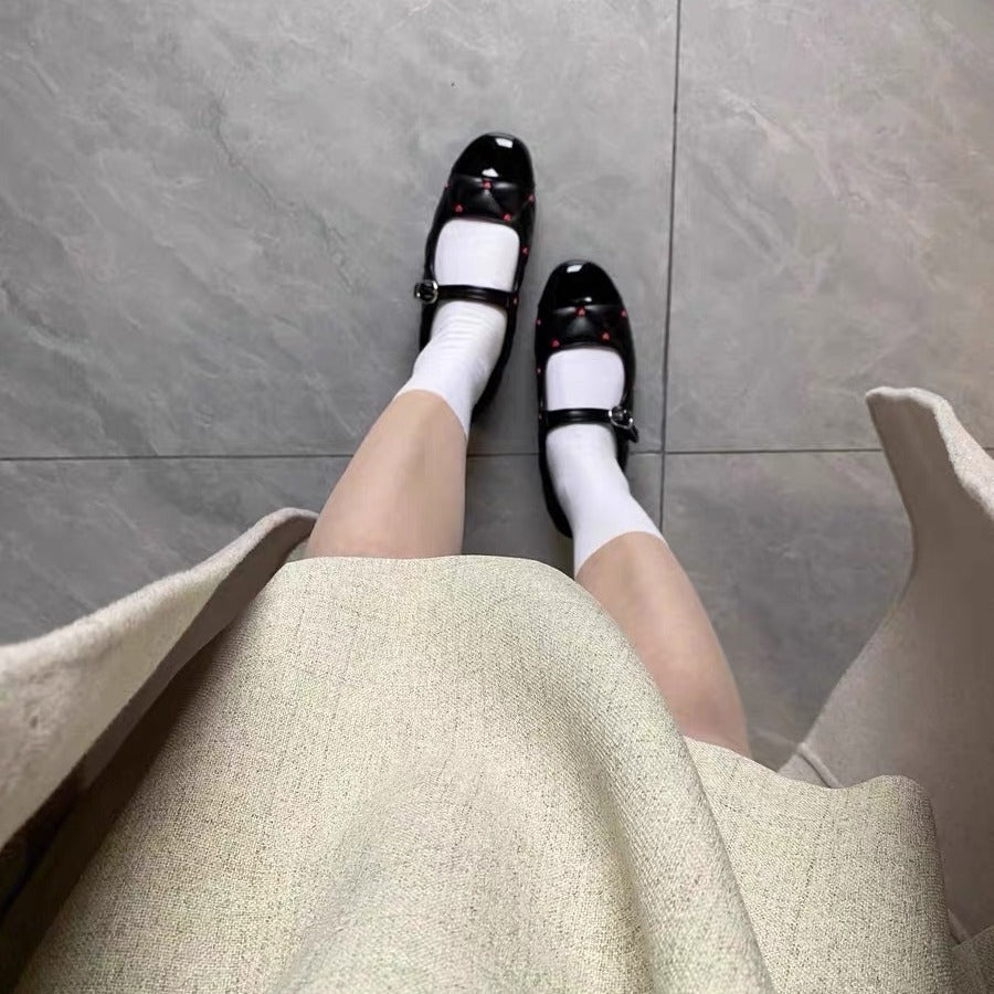 Damen Ballerinas mit eleganter Schnallenakzentgestaltung EB