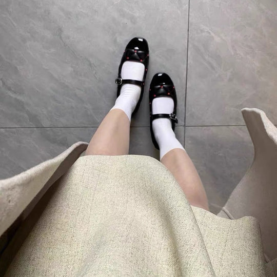 Damen Ballerinas mit eleganter Schnallenakzentgestaltung EB