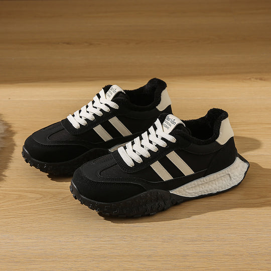 Damen Sportliche Sneakers mit bequemem Fleece-Innenfutter und rutschfester Sohle EB
