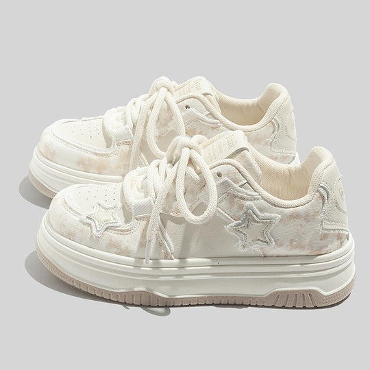 Damen Sportliche Sneakers mit Sternen-Details und bequemer Dämpfung EB