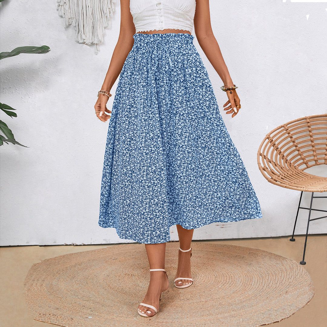 Damen Maxirock mit floralem Muster EB