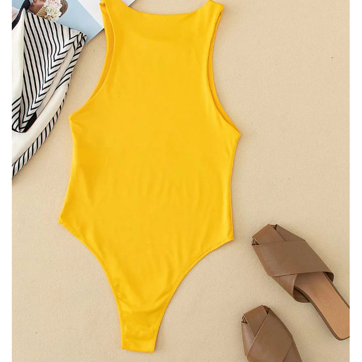 Damen Figurbetontes Tanktop mit breitem Trägerdesign EB