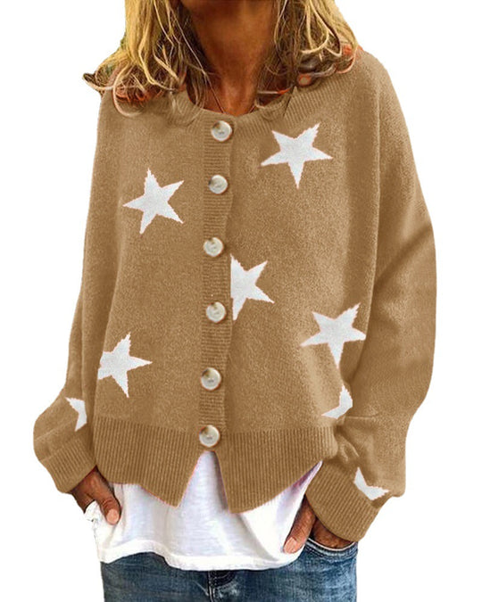 Damen Strickjacke mit Sternenmotiv EB