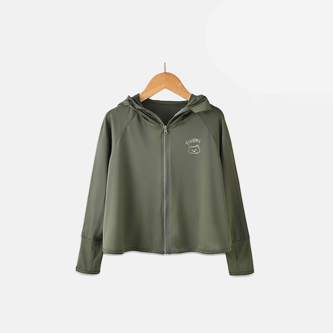 Damen Leichte UV-Schutzjacke mit Kapuze EB