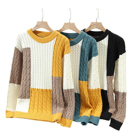 Herren modischer Pullover im Kabelstrickdesign EB