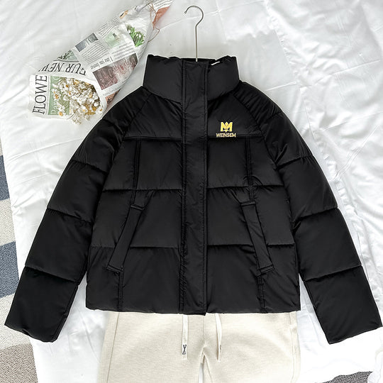 Damen nan kompakte Kurz-Steppjacke mit hochschließendem Stehkragen und schrägeingriff Taschen EB
