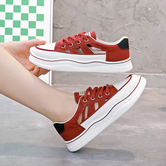 Damen Sneakers mit atmungsaktiven Einsätzen und rutschfester Sohle EB