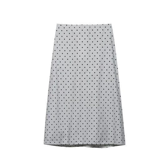 Damen Midi-Rock mit verspieltem Punkte-Design und elastischem Taillenzug EB
