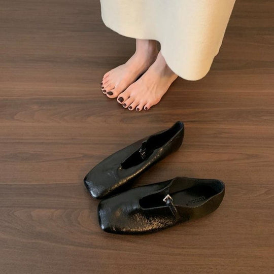 Damen elegante Ballerinas mit raffinierter Schnalle EB