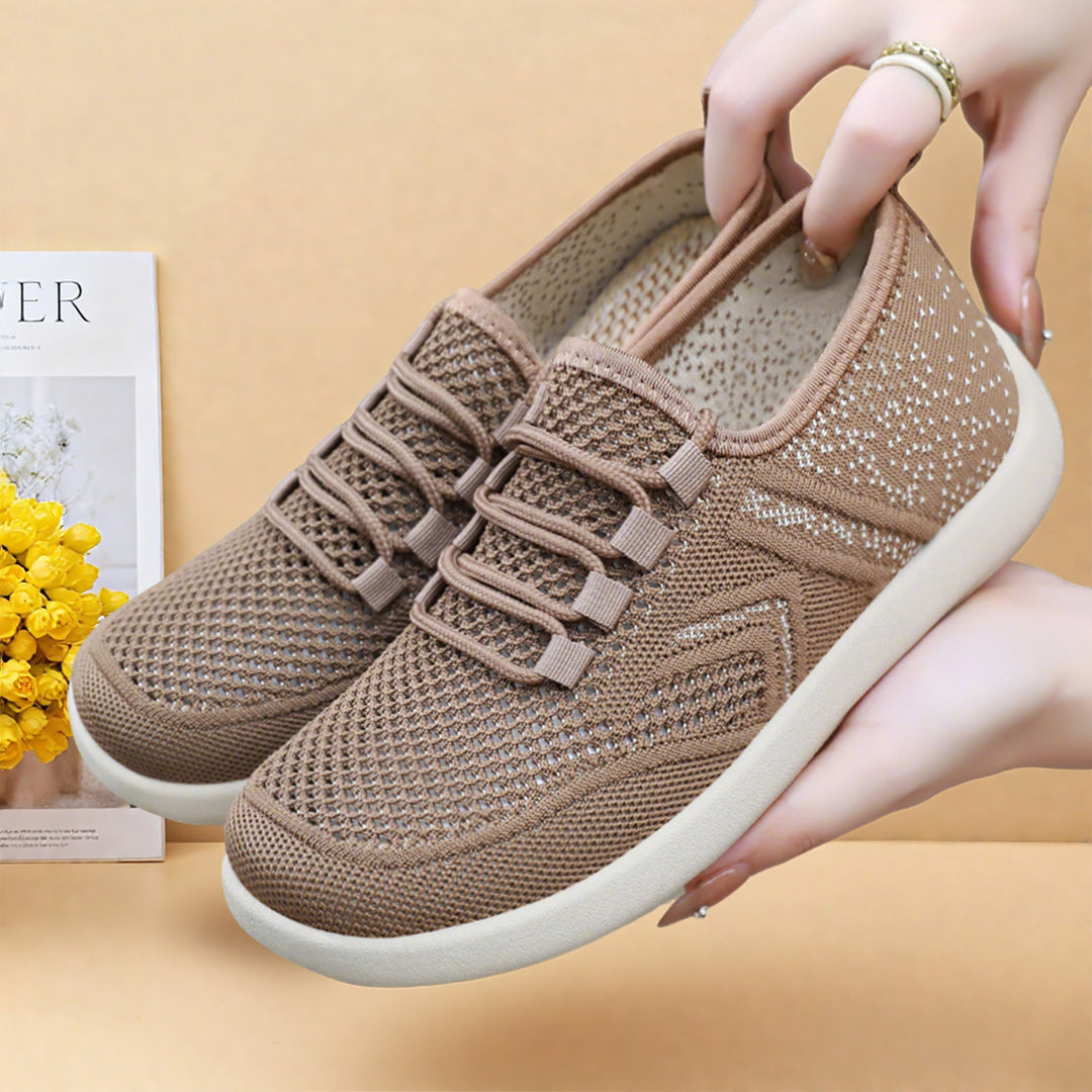 Damen Sportliche Strickschuhe mit atmungsaktiver Mesh-Oberfläche EB