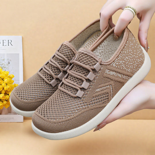 Damen Sportliche Strickschuhe mit atmungsaktiver Mesh-Oberfläche EB