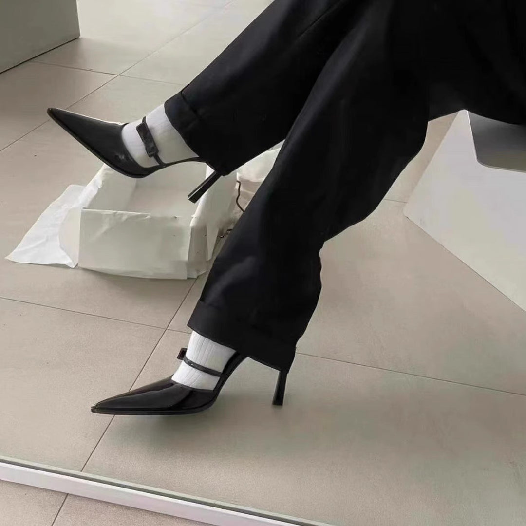 Damen elegante spitze Slingback-Pumps EB