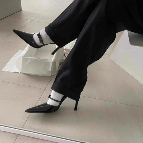 Damen elegante spitze Slingback-Pumps EB