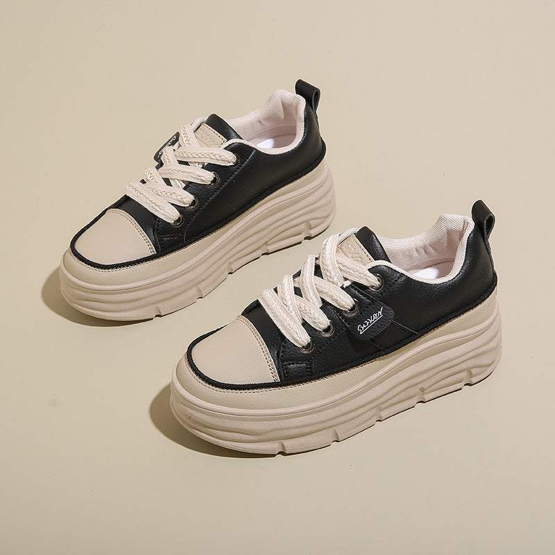 Damen Komfortable Plateau Sneakers mit atmungsaktivem Obermaterial EB