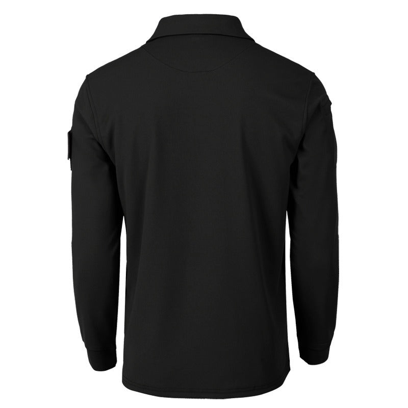 Herren funktionales Langarm-Polohemd EB