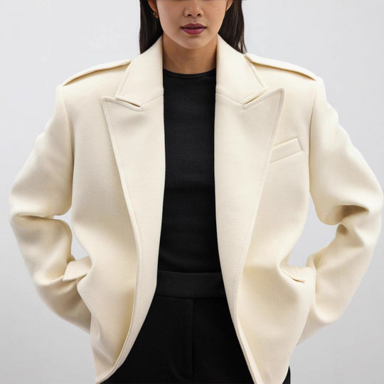 Damen Modischer Oversize-Blazer mit schmalen Revers EB