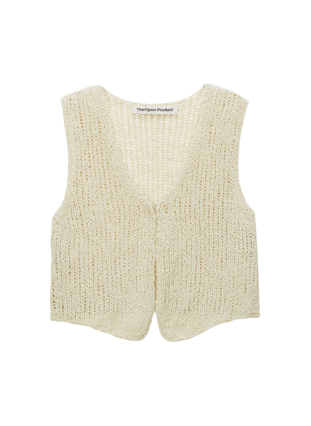 Damen luftiges Strickoberteil mit V-Ausschnitt und offener Front EB
