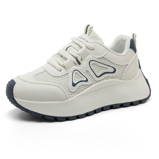 Damen sportliche Sneakers mit atmungsaktiver Mesh-Oberfläche und stoßdämpfender Sohle EB